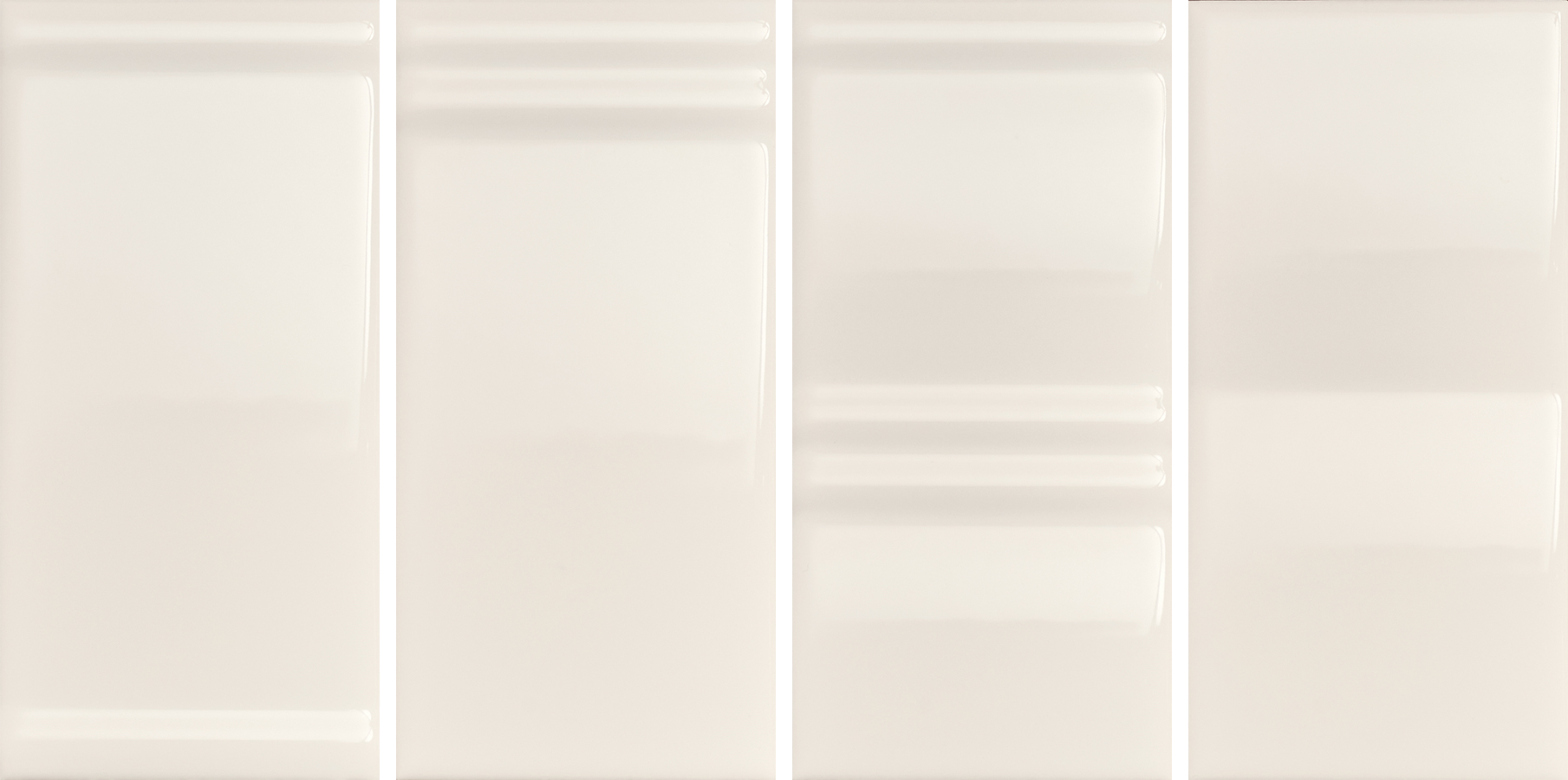Mou Sizes 6,2x12,5 2”X5” Milk Glossy Mix