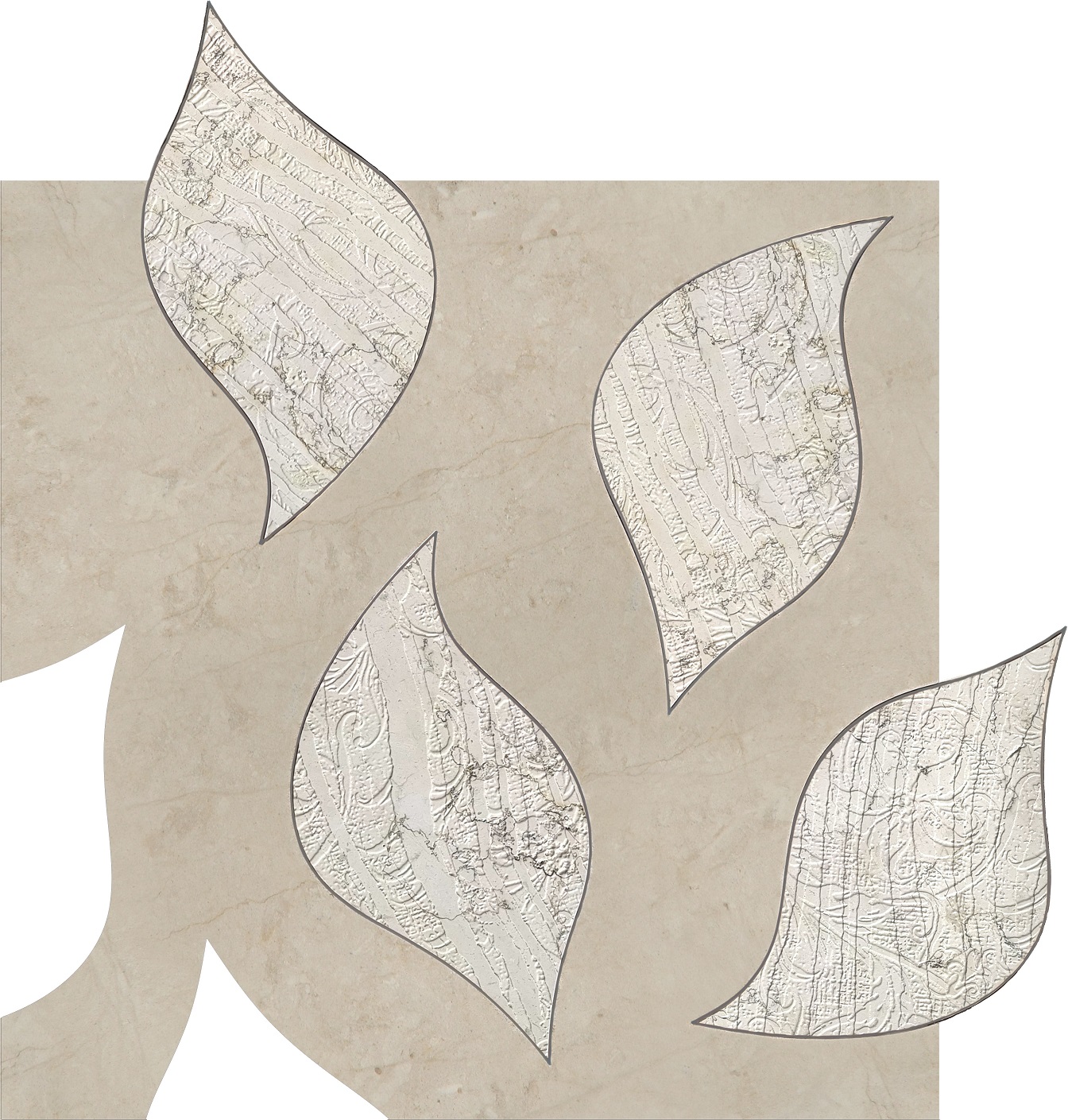 LUNA WJ ROYAL BEIGE/BIANCONE WATERJET CUT