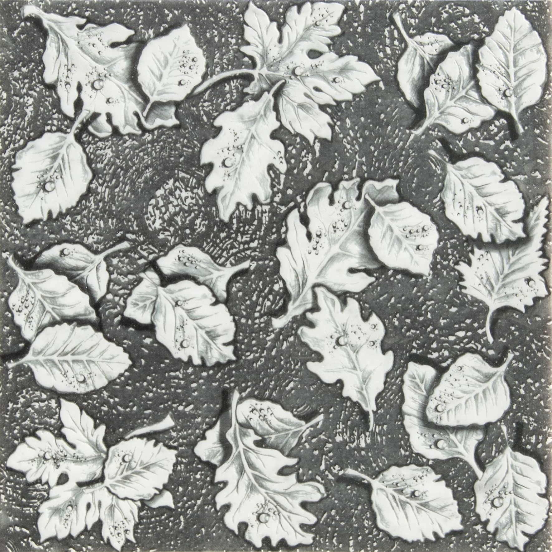 THREE WORLDS Cm 40x40x1 Bianco carrara etched