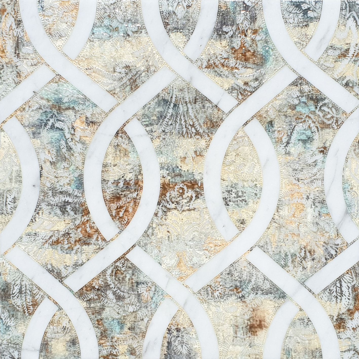 ASTER N BIANCO CARRARA MULTICOLOR DIM.CM. 80X80X1