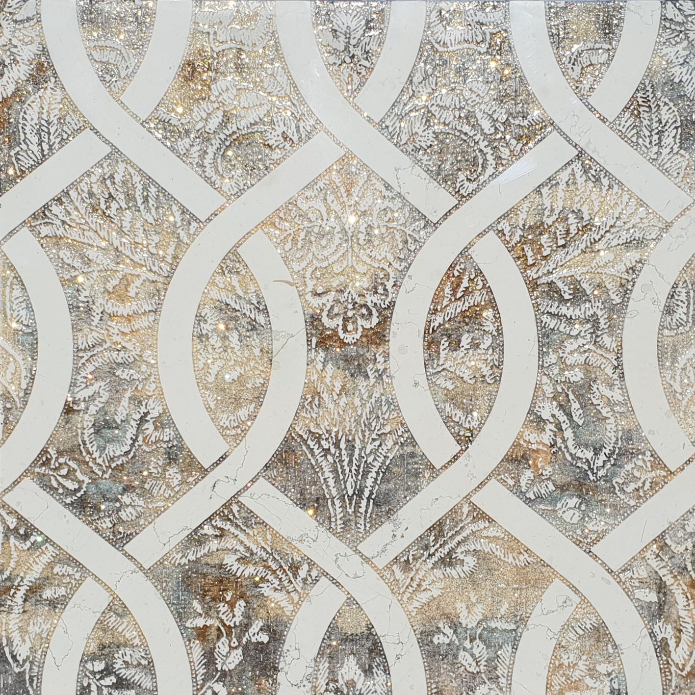 ASTER N G BIANCONE MULTICOLOR GOLD POWDER DIM.CM. 80X80X1