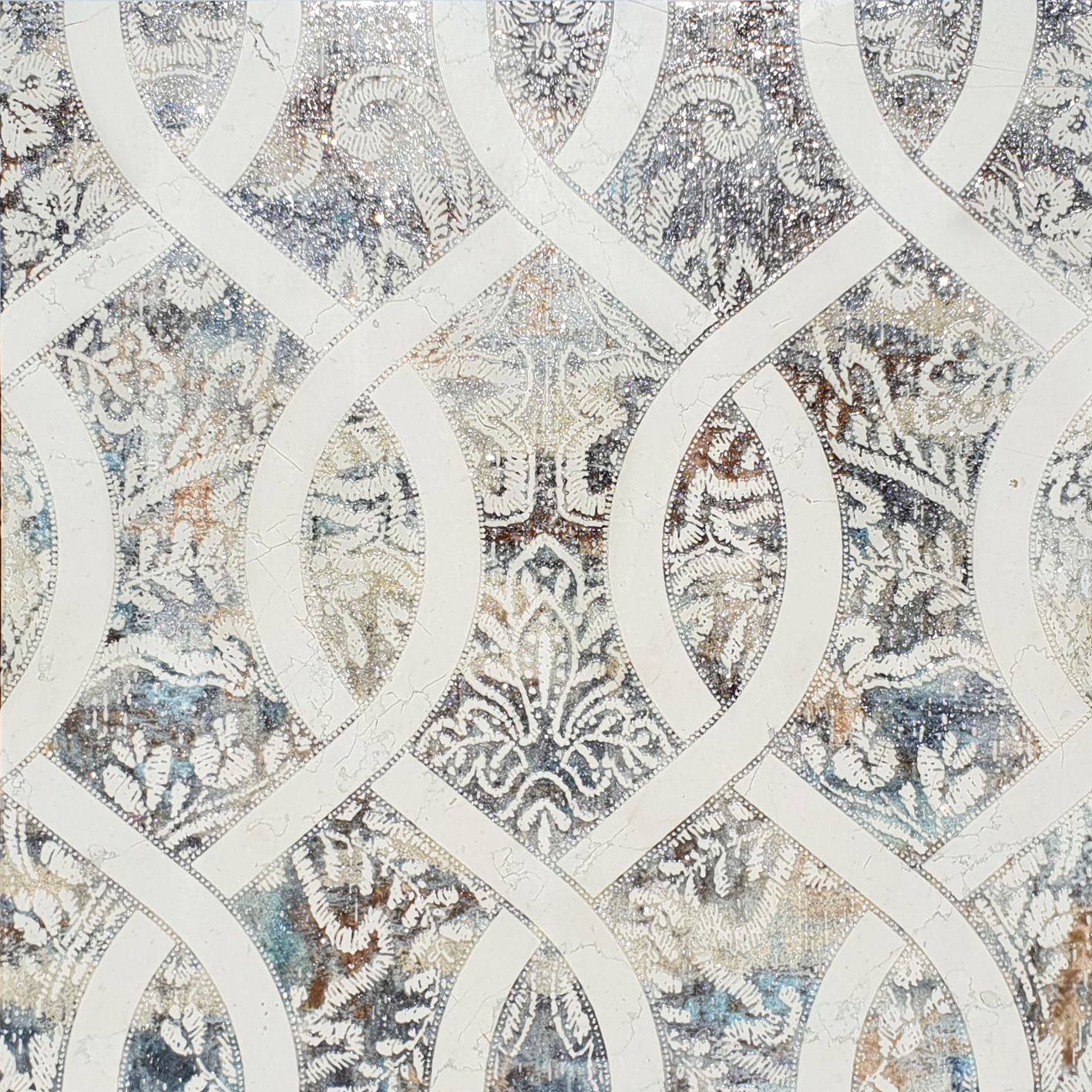 ASTER N BIANCONE MULTICOLOR DIM.CM. 80X80X1