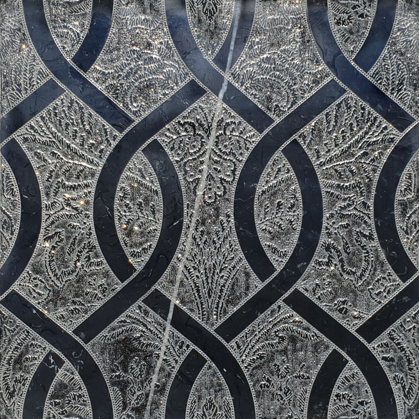 ASTER OLD S NERO MARQUINIA OLD SILVER POWDER DIM.CM. 80X80X1