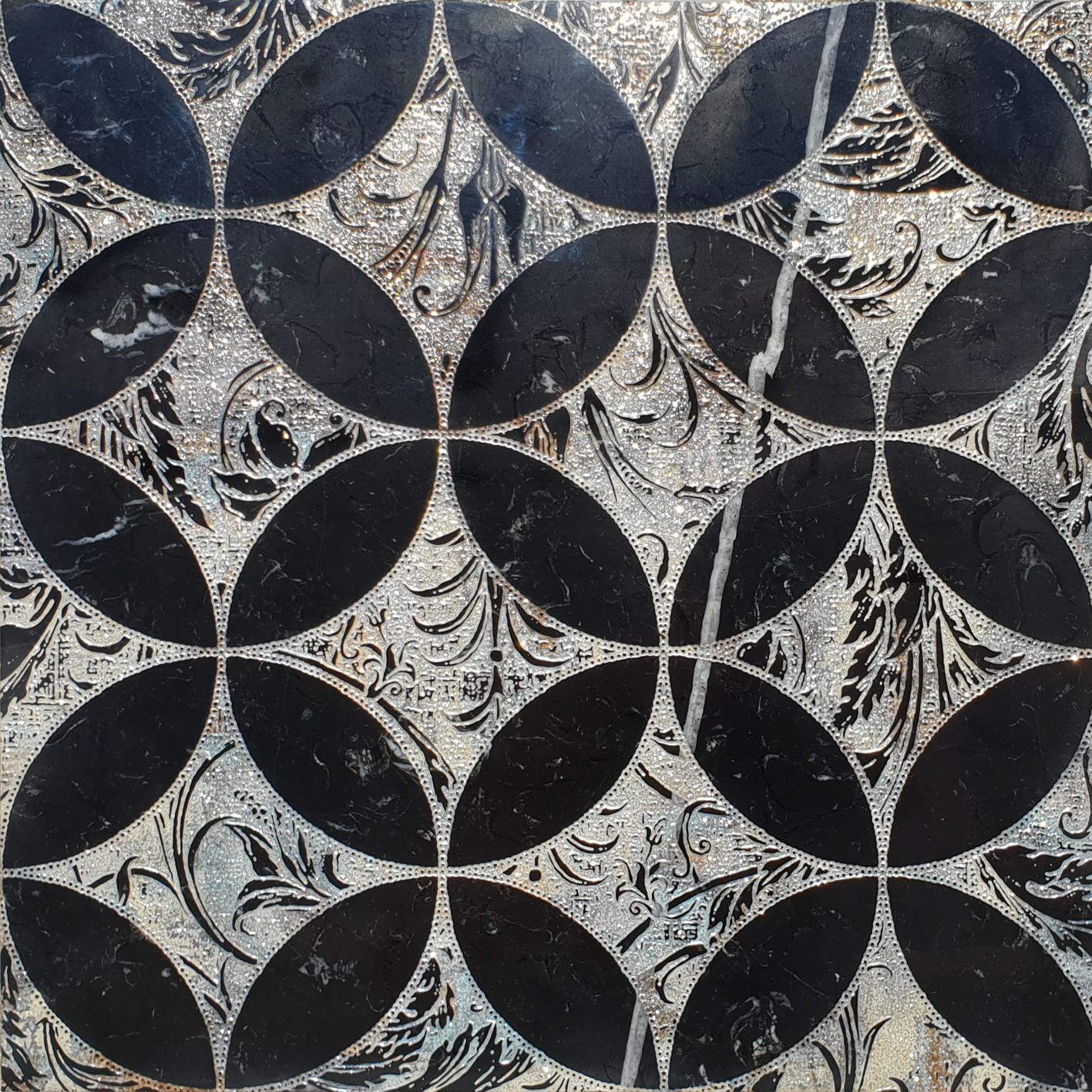LUMEN NERO MARQUINIA NS SILVER POWDER CM 80X80X1
