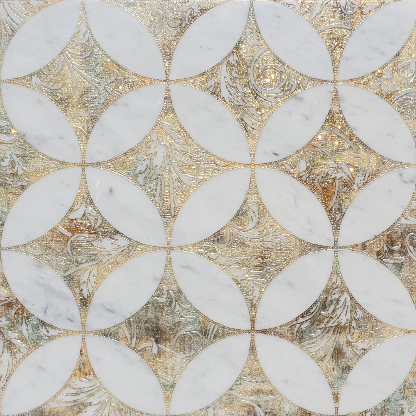 LUMEN BIANCO CARRARA NG GOLD POWDER CM 80X80X1