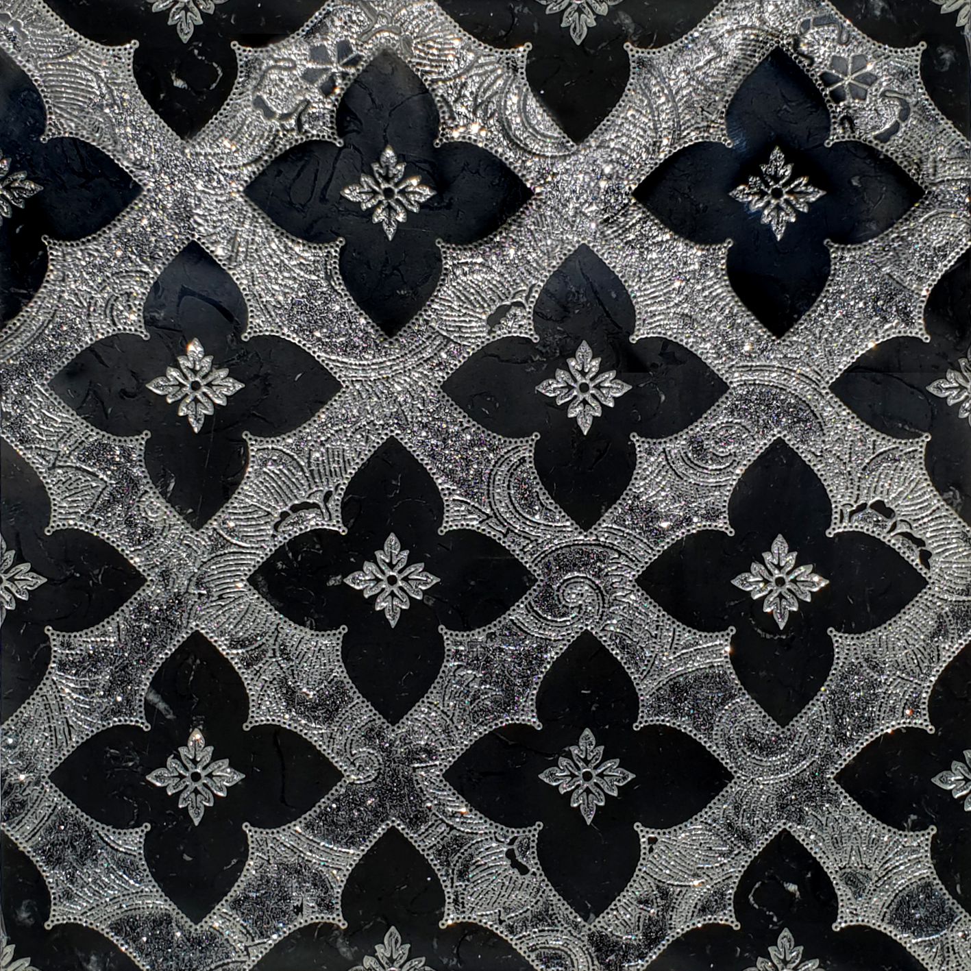 SIDUS OLD S NERO MARQUINIA OLD SILVER POWDER DIM.CM.80X80X1