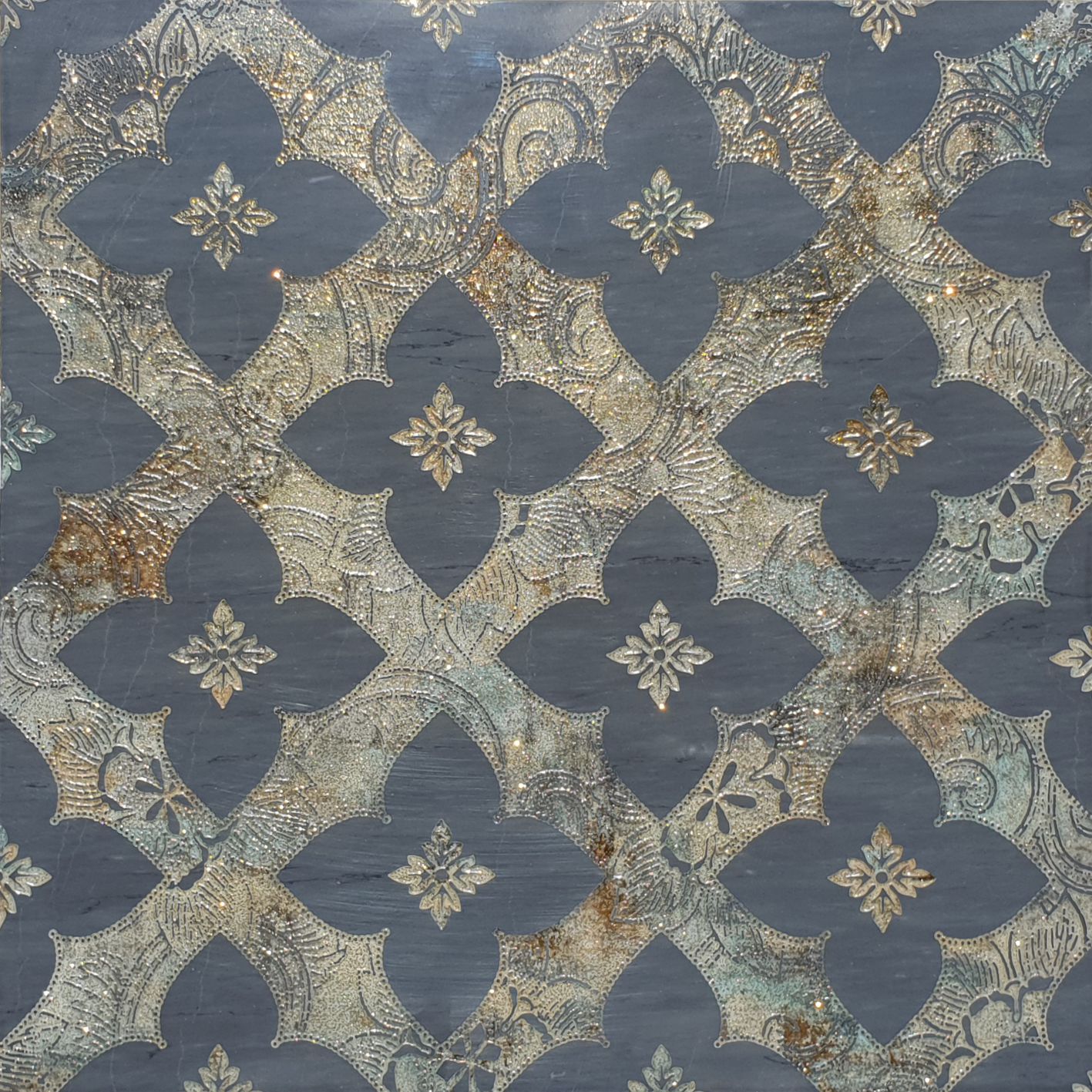 SIDUS NG BARDIGLIO MULTICOLOR GOLD POWDER DIM.CM. 80X80X1
