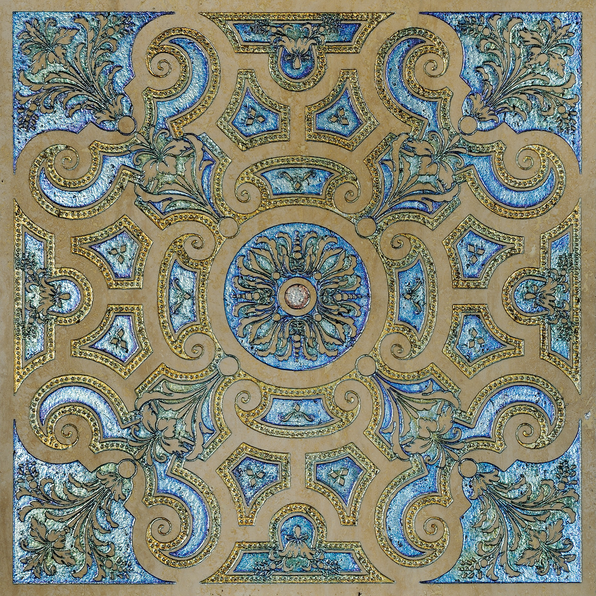 ÈNIA T Cm 40x40x1 Travertino Classico Silver