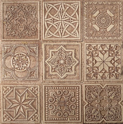 CLASSICO 9 INSERTI CM 9,8X9,8X1 TRAVERTINO CLASSICO