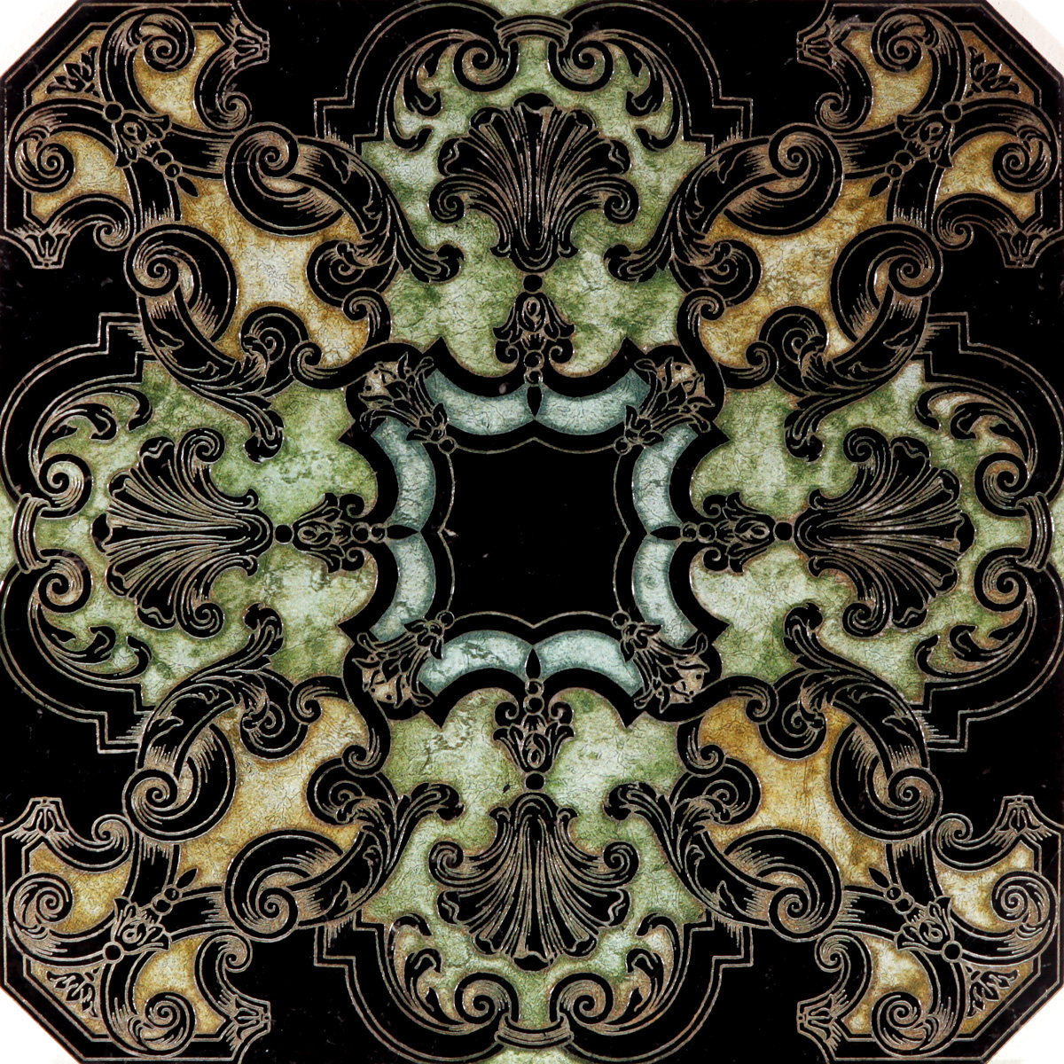 HOPUS N Cm 40x40x1 Nero Marquinia Multicolor