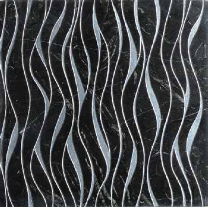 CHOROS T Cm 30,5x30,5x1 Nero Marquinia Silver