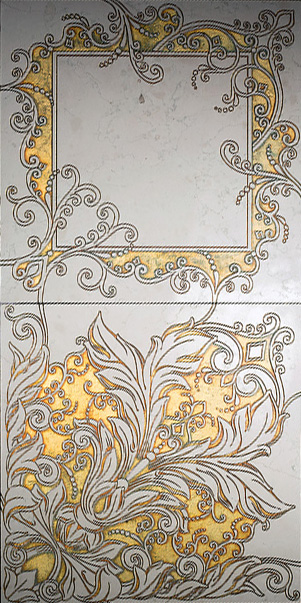 ANIMA T 400 x 400 x 10 mm Biancone Gold