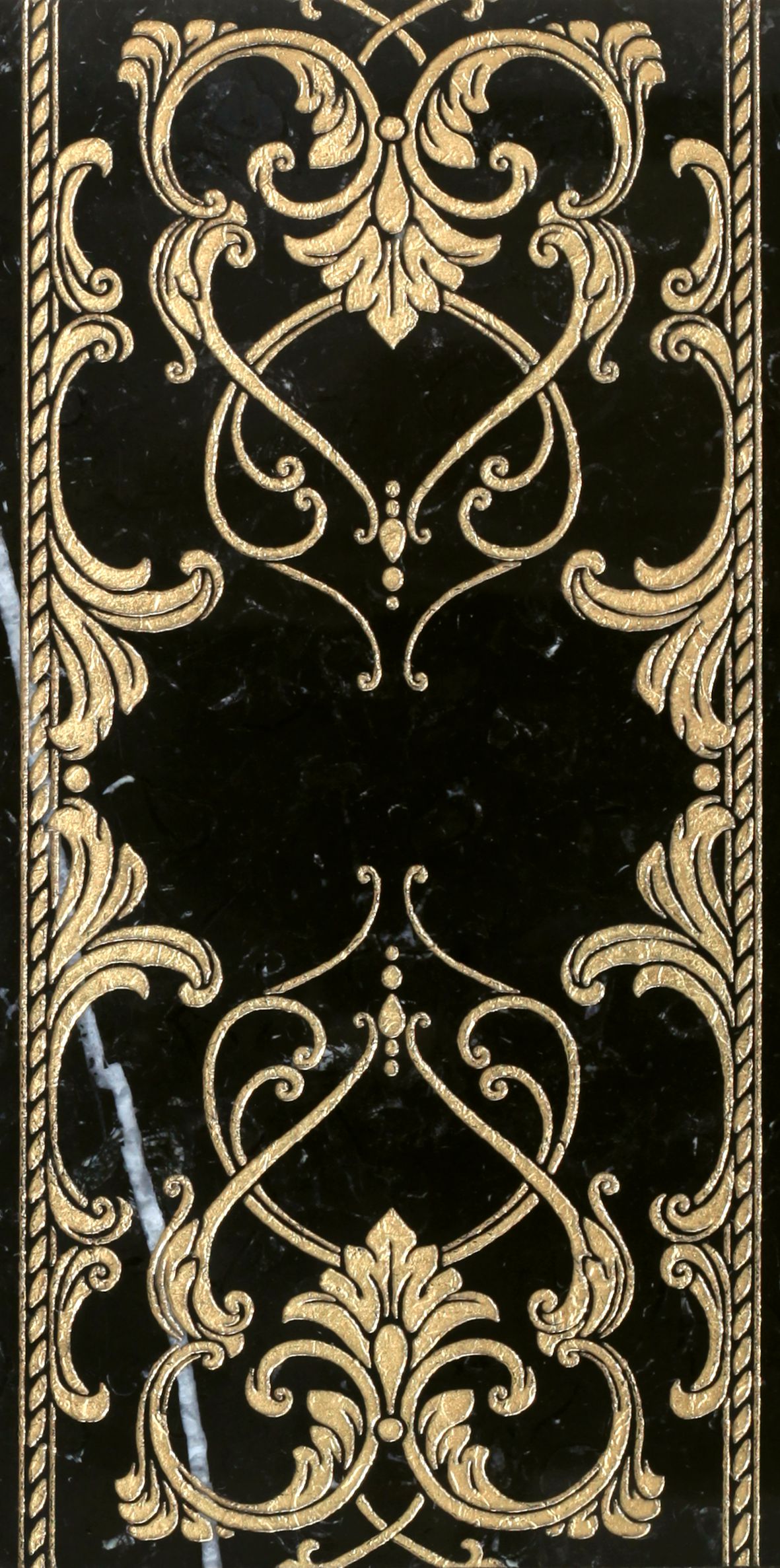 CLIO BORDER NERO MARQUINIA - GOLD DIM.CM. 19.8X40X1