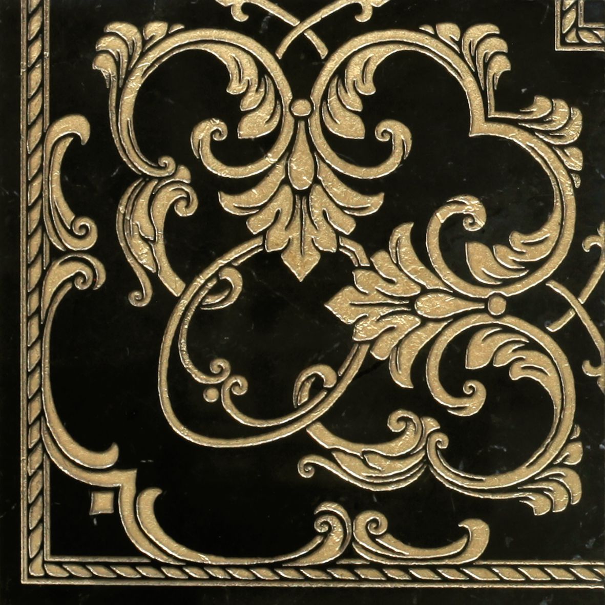 CLIO CORNER NERO MARQUINIA - GOLD DIM.CM. 19.8X19.8X1