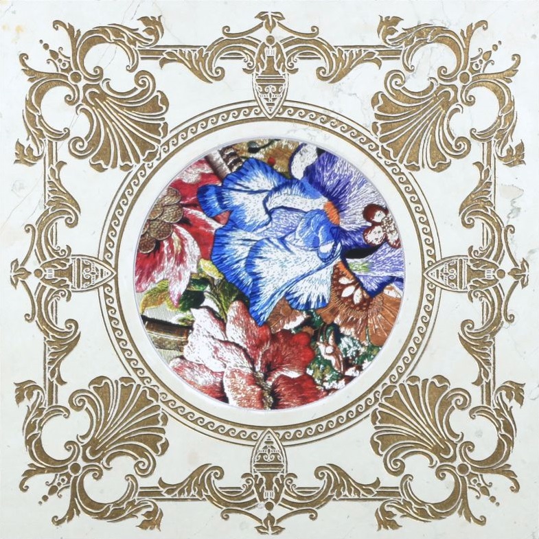 EOS BIANCONE GOLD / BROCCATO DIM.CM. 40X40X1