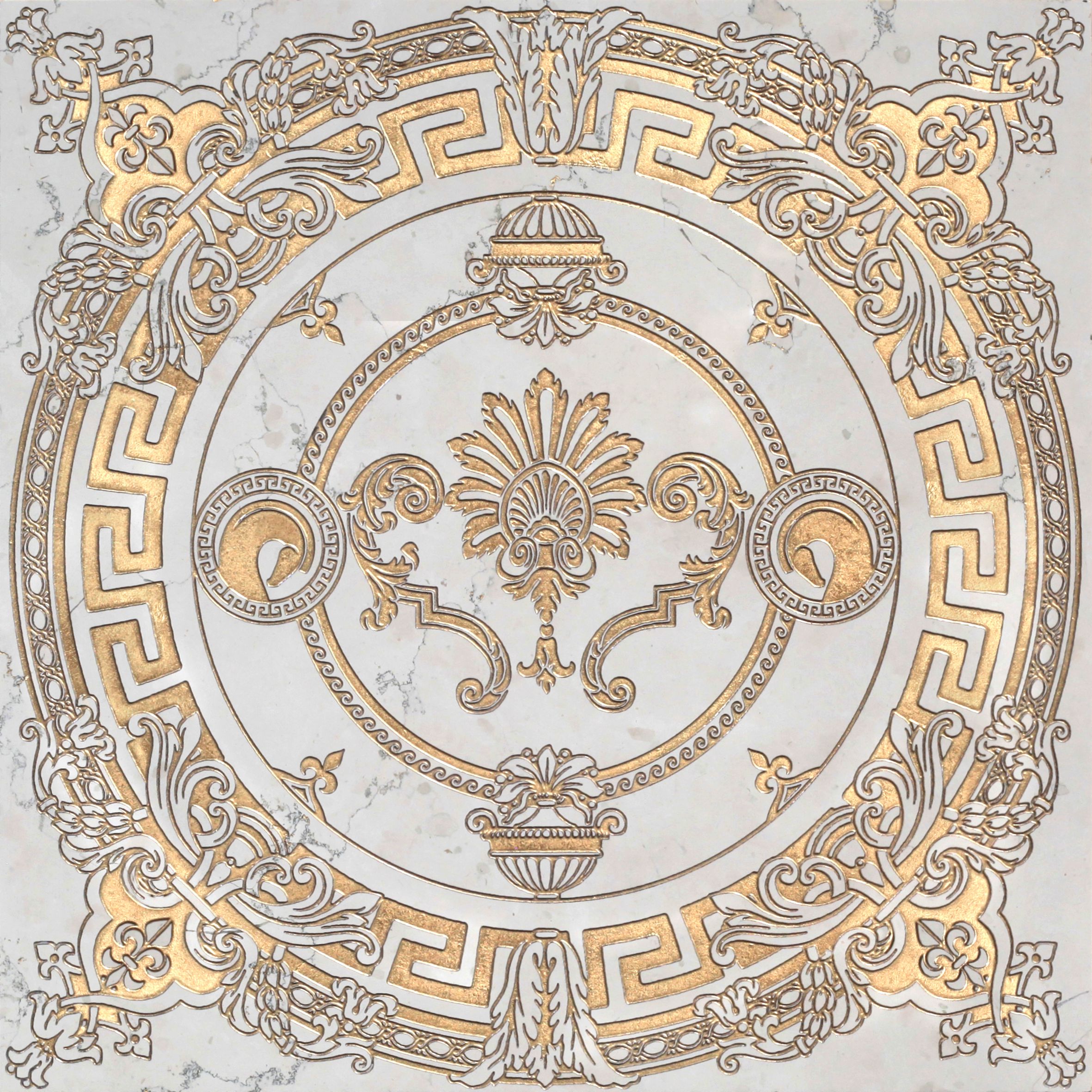 HELLENIC BIANCONE - GOLD DIM. CM. 40X40X1