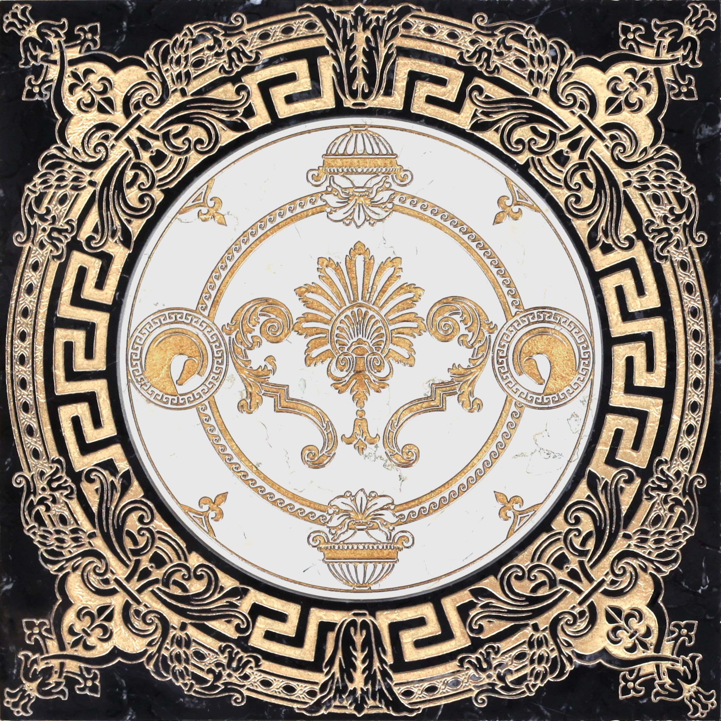 HELLENIC - GOLD NERO MARQUINIA - GOLD BIANCONE - GOLD DIM.CM. 40X40X1