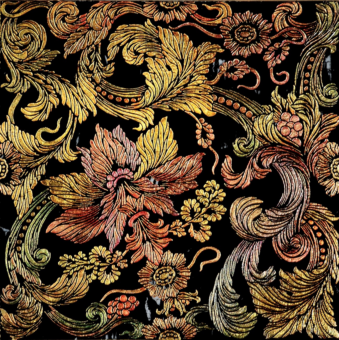 ALGEDI S Cm 40x40x1 Nero Marquinia Gold