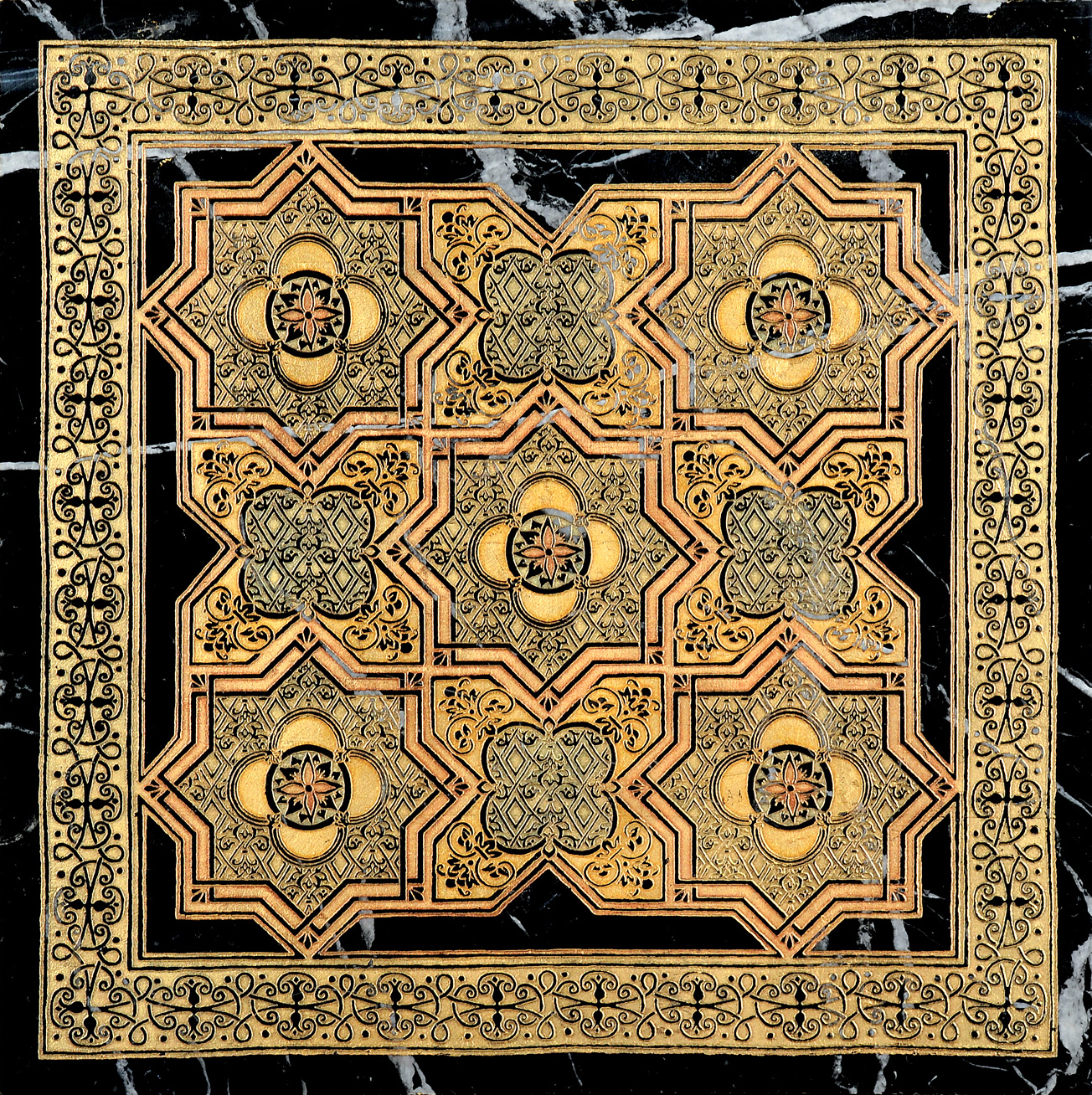 ATLAS T Cm 40x40x1 Cm 61x61x2 Nero Marquinia Gold