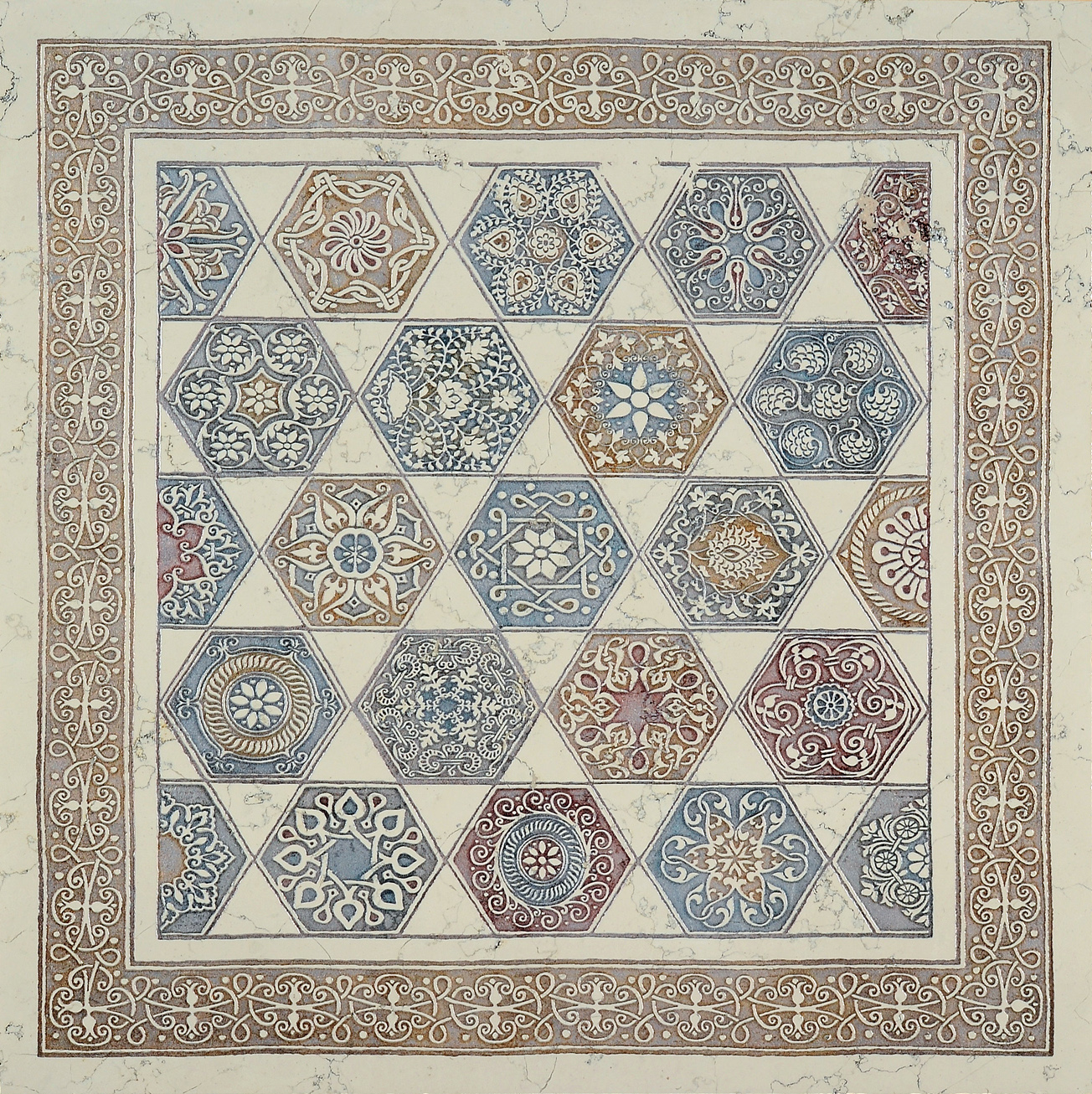 TAIGETA T Cm 40x40x1 Cm 61x61x2 Biancone Silver