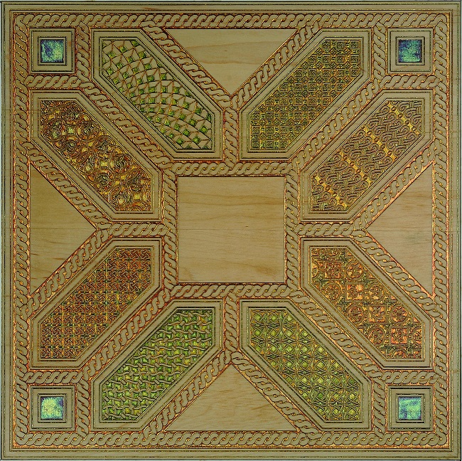 apsidha T cm 40x40x2 Acero gold