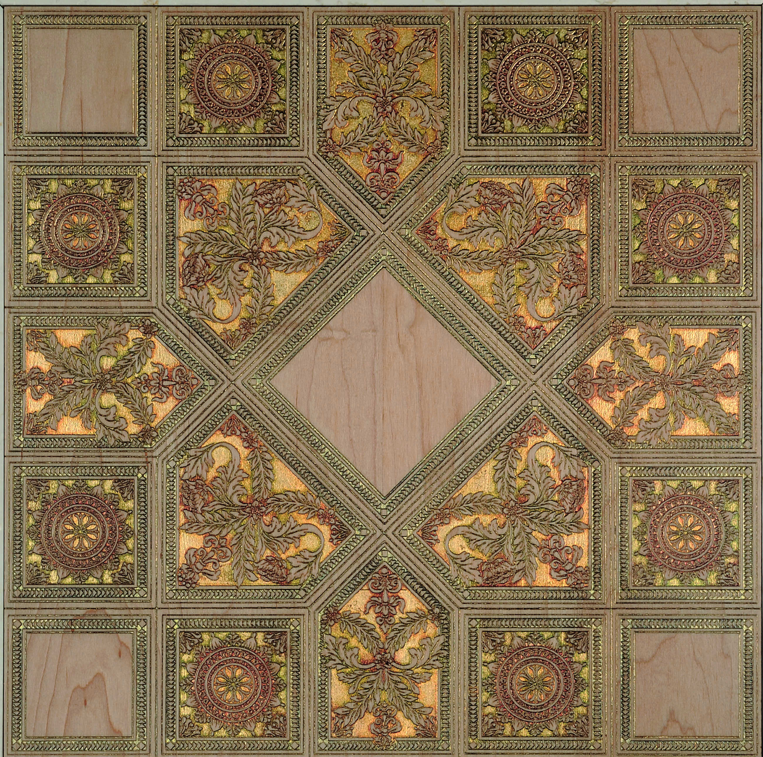 TONOS T cm 40x40x2 acero gold