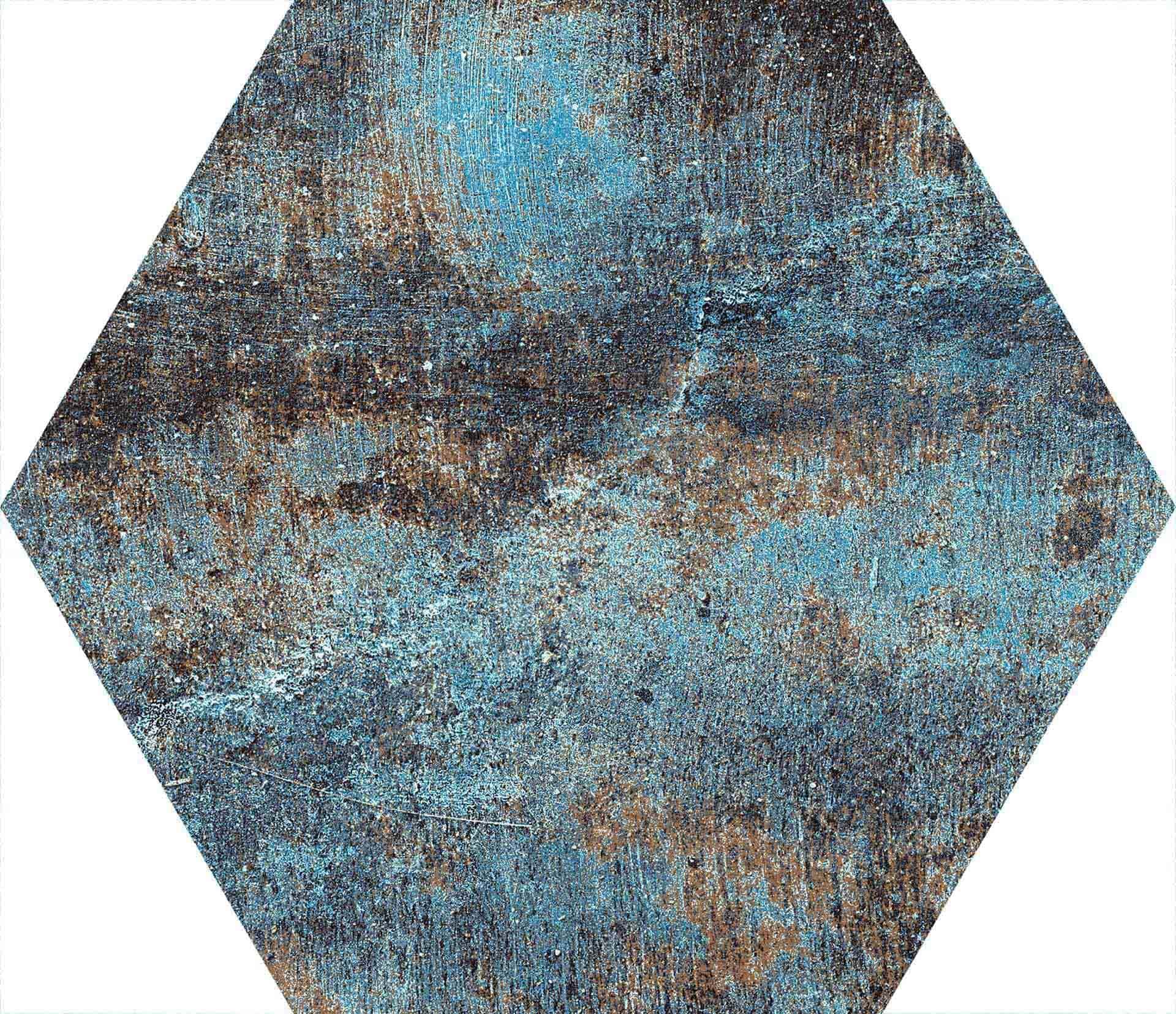 Alchemy Blue Natural Hexagon Hex 25X30