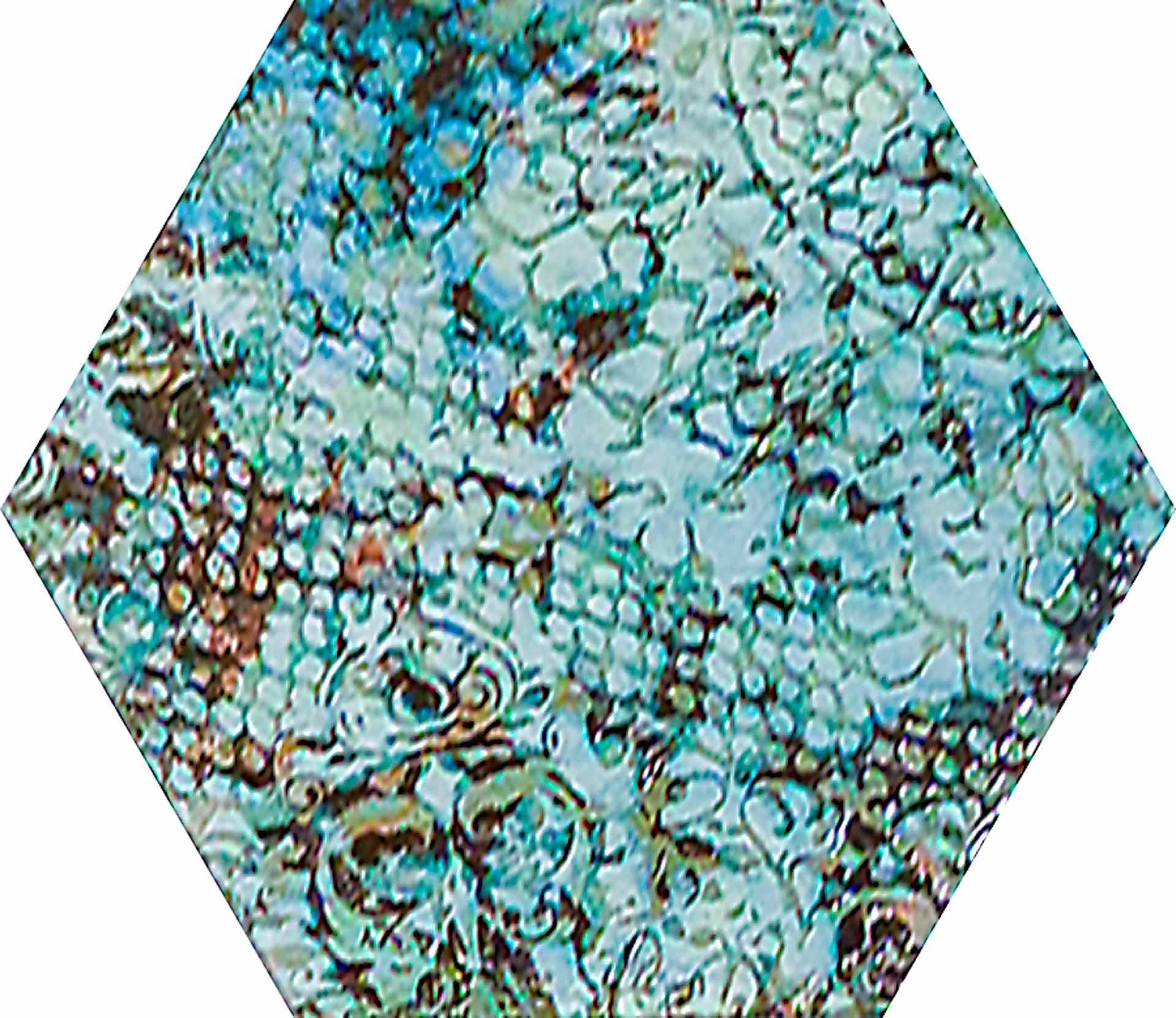 Inedita Blue Nat Hexagon Hex 25X30