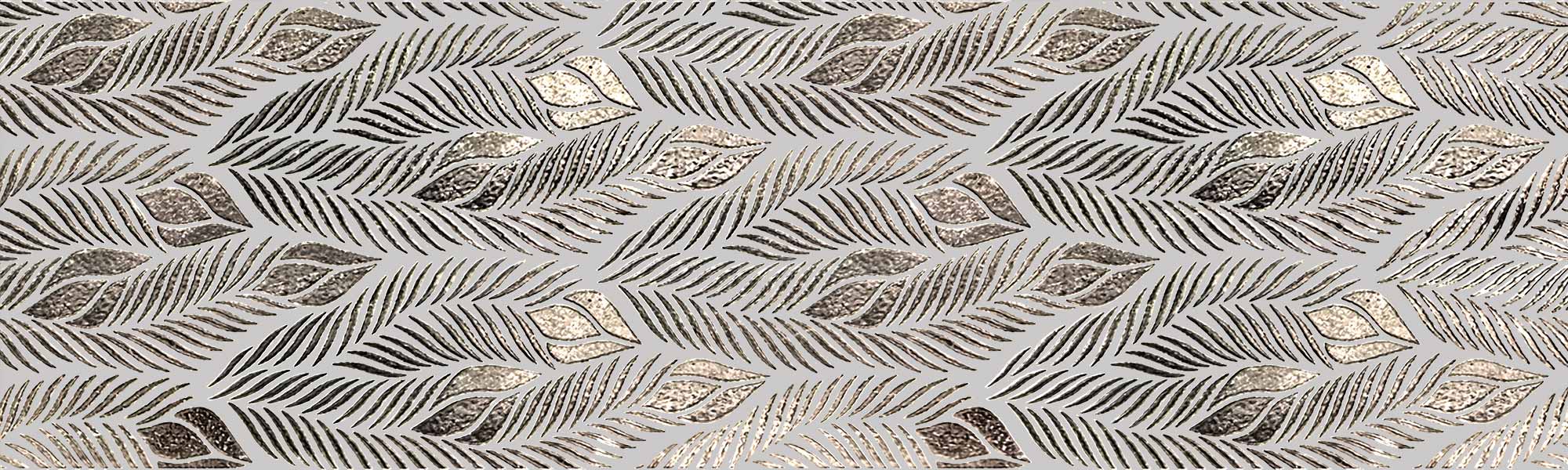 Leaves Silver Glossy 30X100