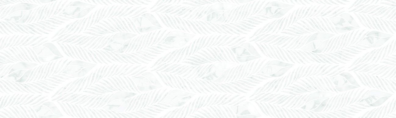 Leaves White Glossy 30X100