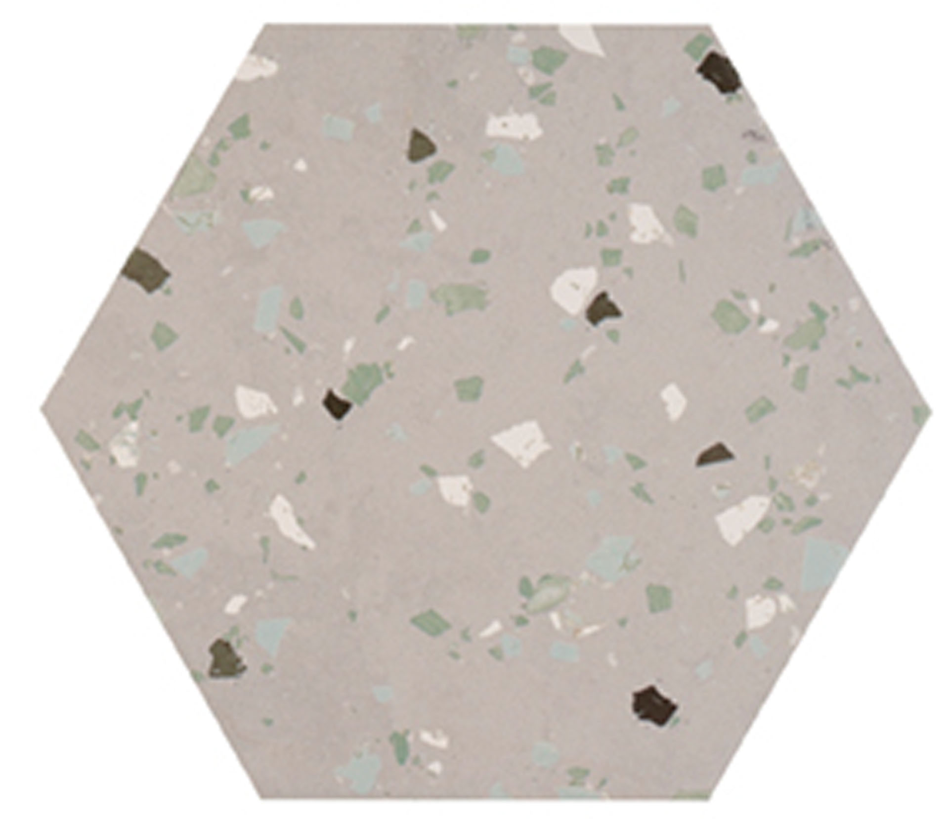 South Grey Natural Hexagon Hex 25X30