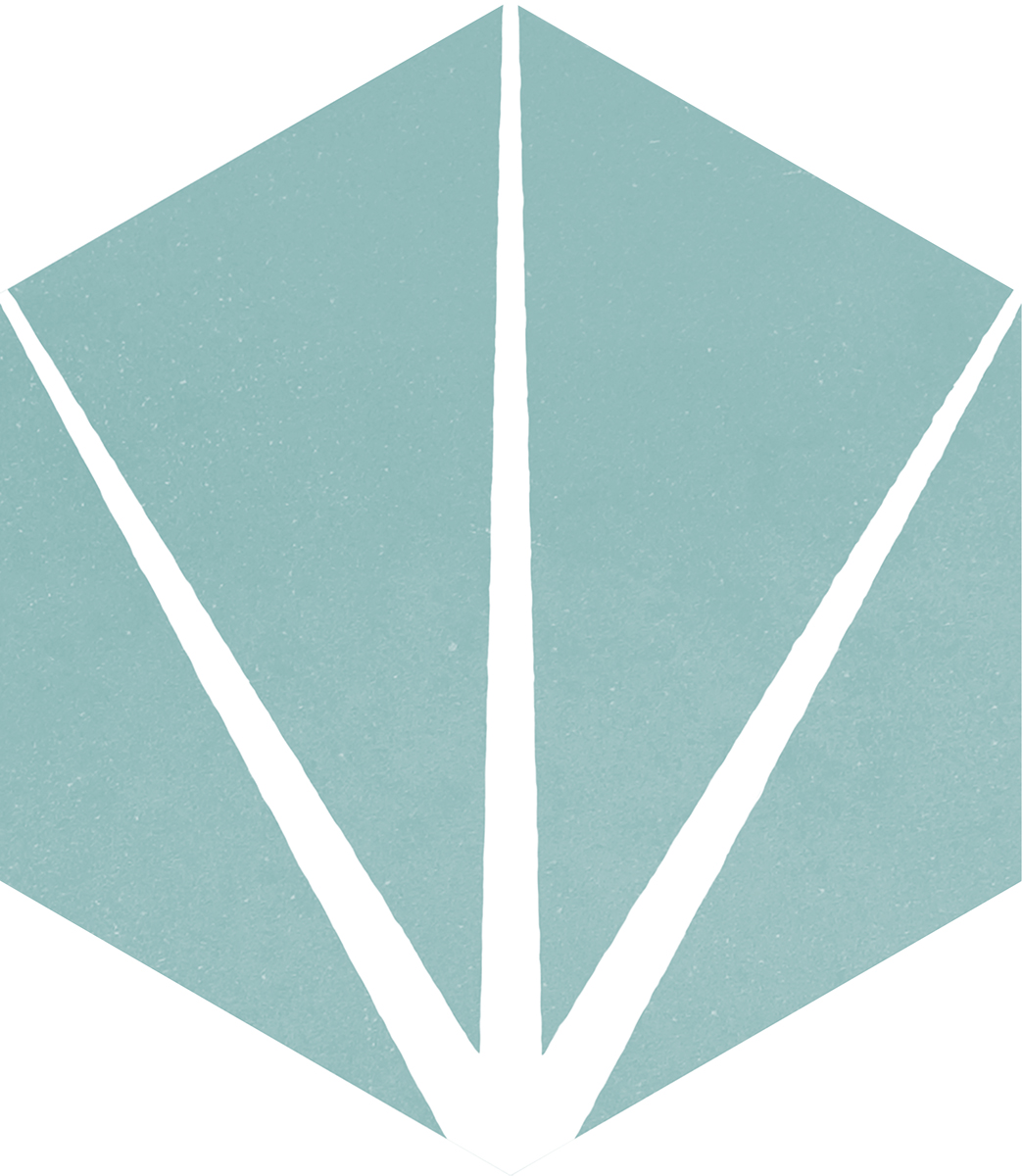 Starline Blue Natural Hexagon Hex 25X30