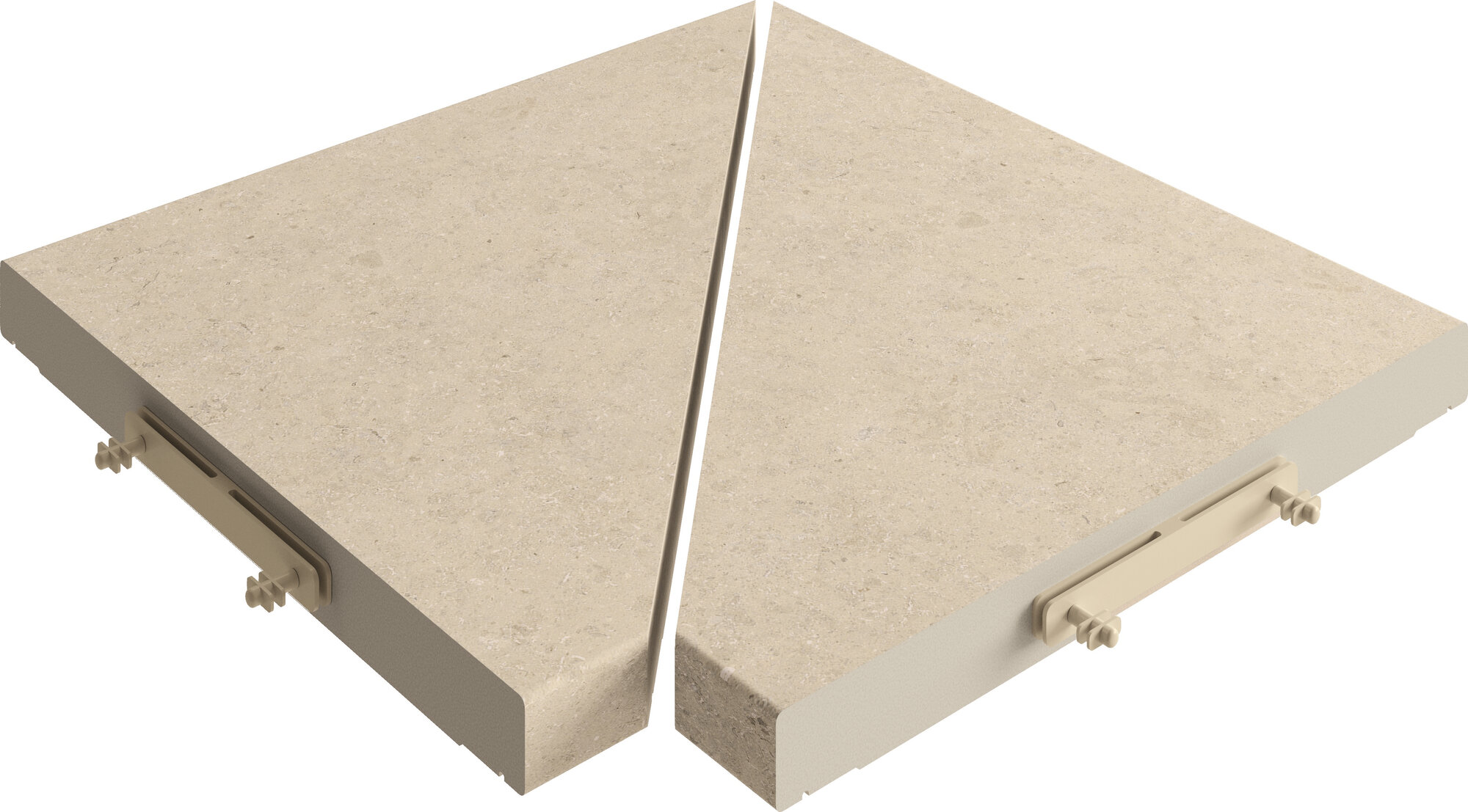 PAR ANGULO REJILLA MODULAR KYOTO BEIGE 30X30