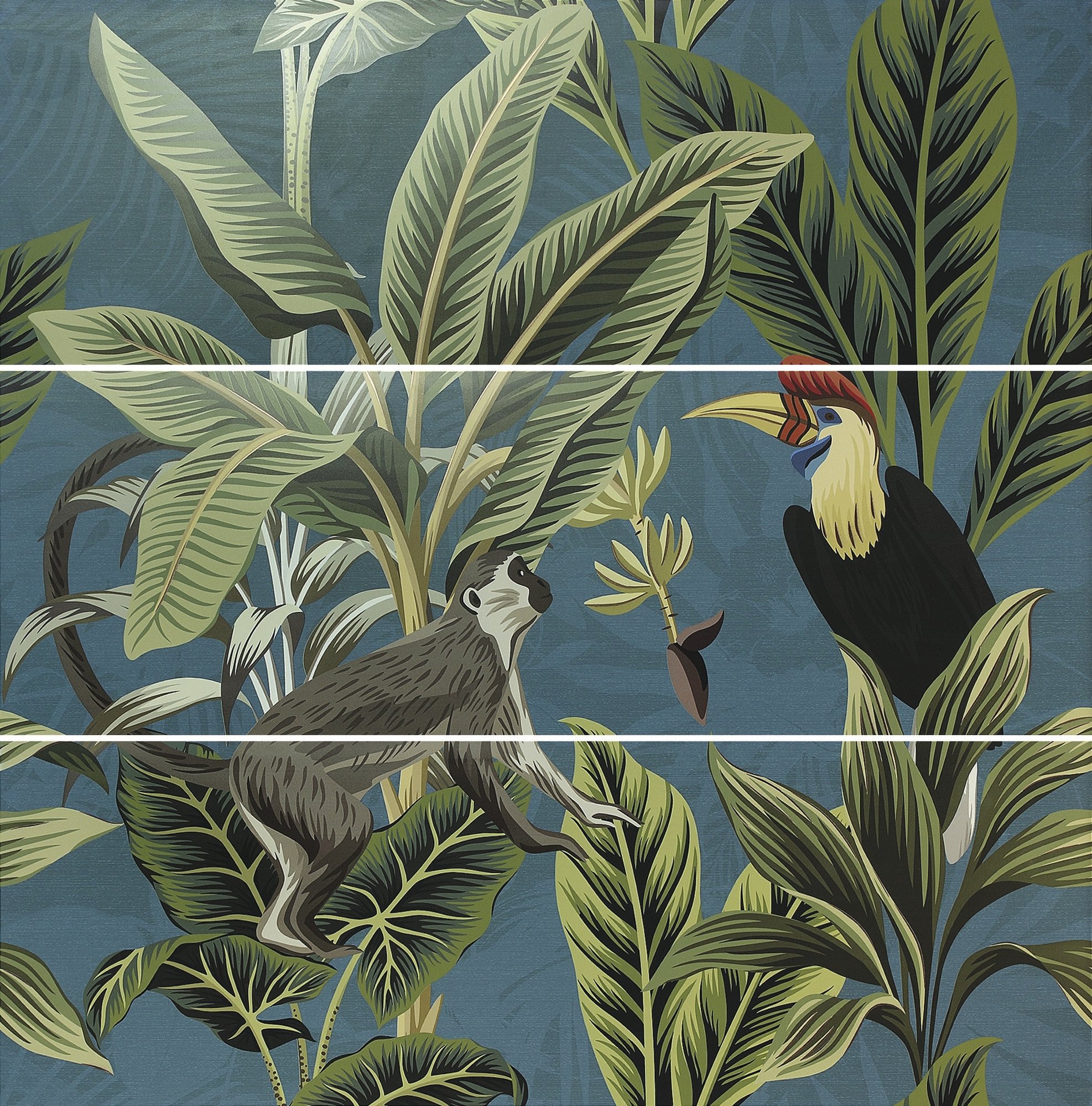 DECOR SET(3) ABC TOUCAN BLUE 40X120