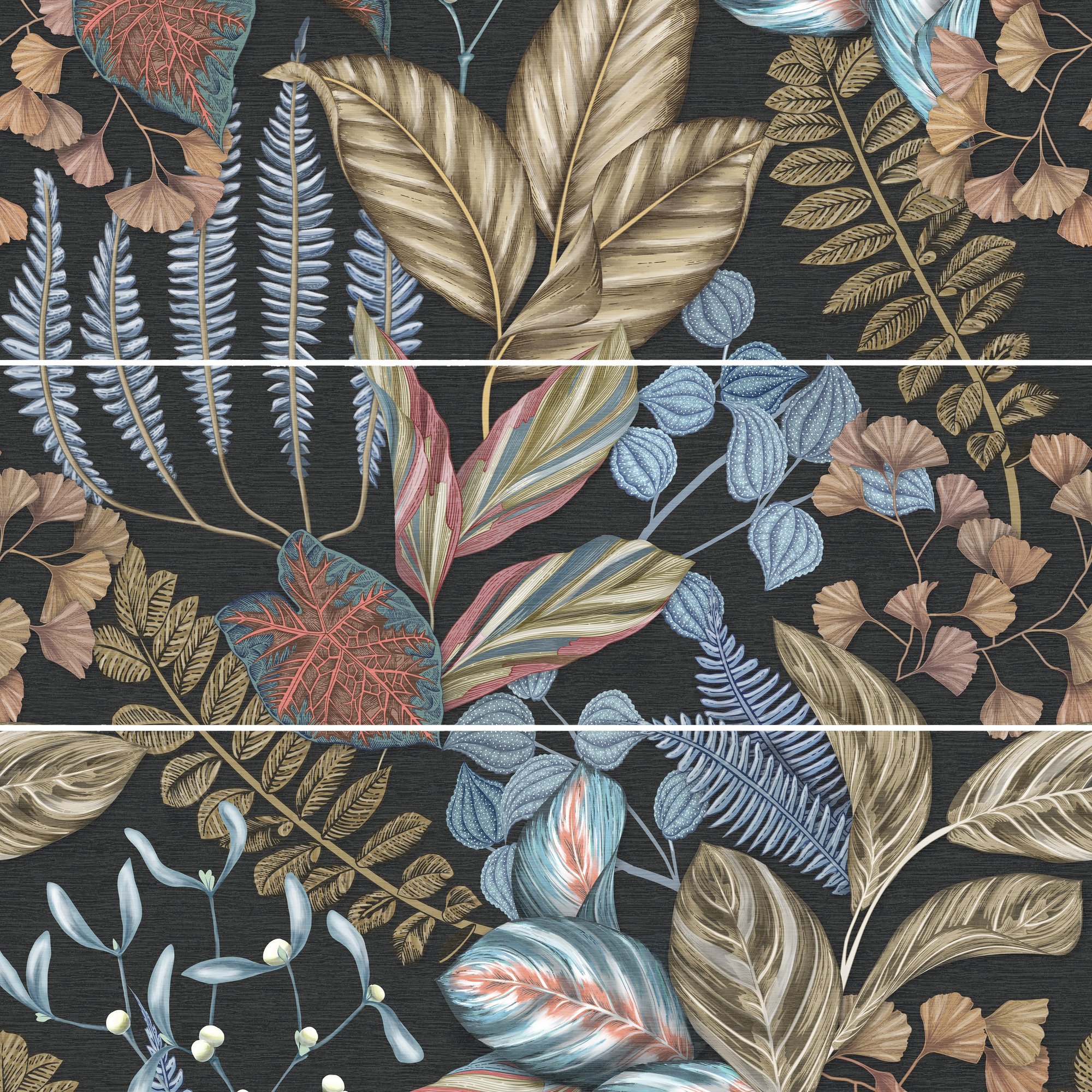 DECOR SET(3) DEF BIBA GRAPHITE 40X120