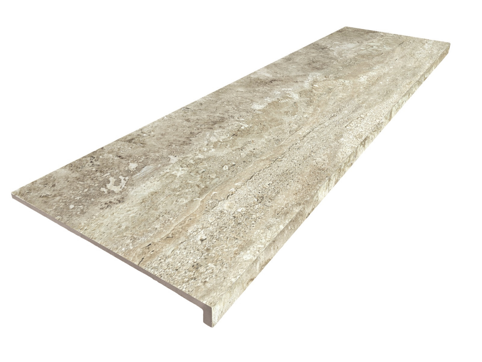 PELDAÑO RECTO ANT. C3 TRAVERTINO BRESCIA 33X120