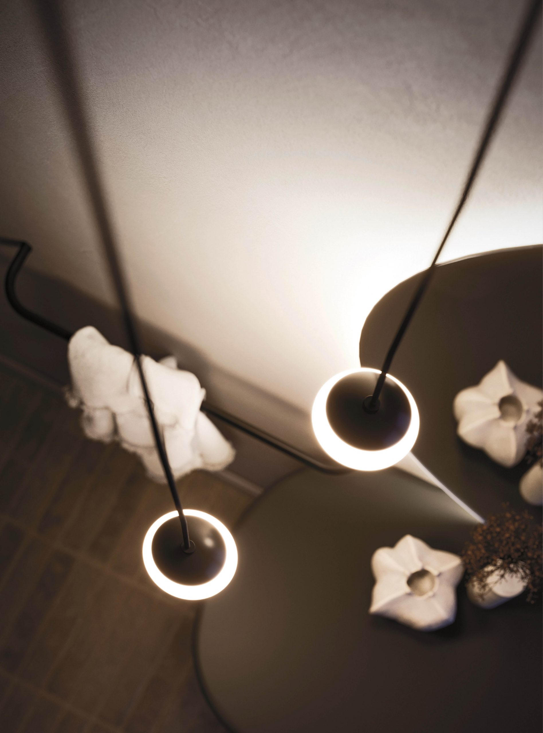 Hanging spotlights