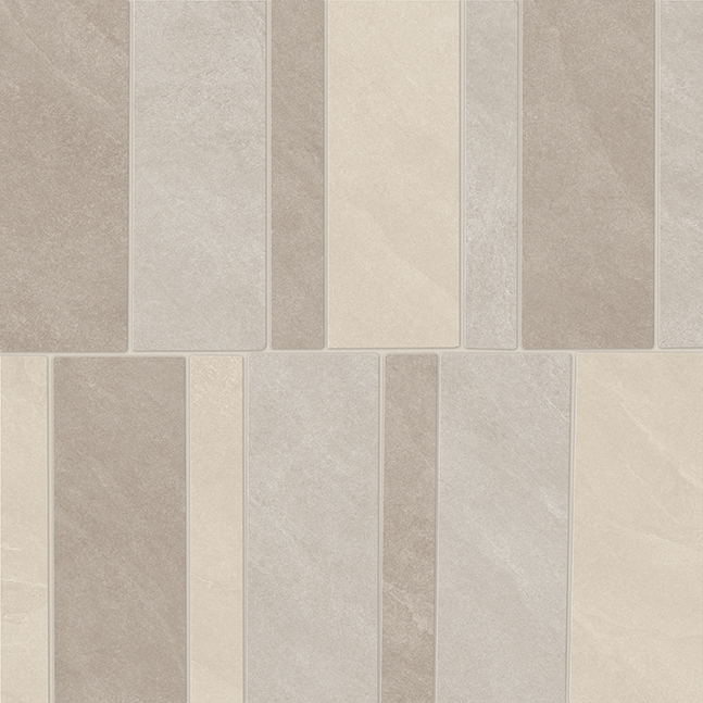 Mosaico Listelli B (Perla, Crema, Bruna)