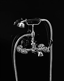 Antique bath and shower mixer deck mounted