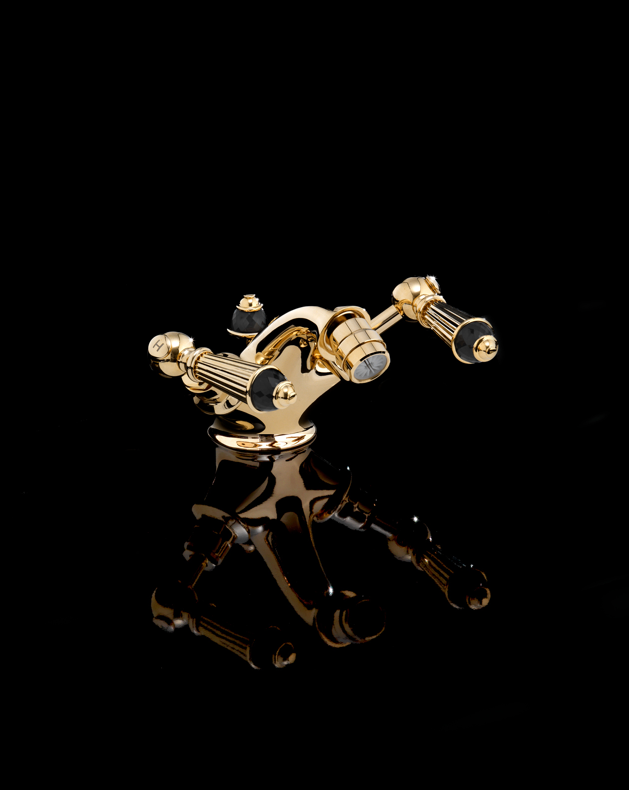 Black Diamond 1 hole bidet set