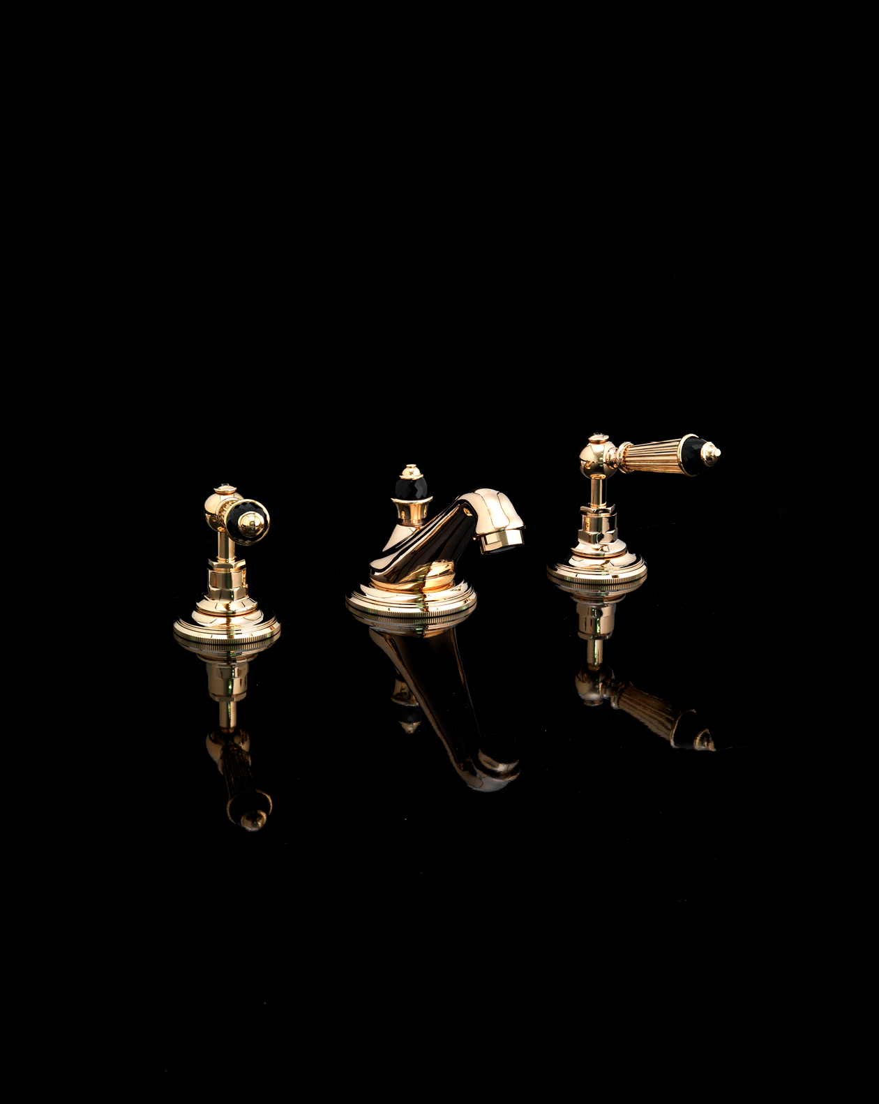Black Diamond 3 hole bidet set
