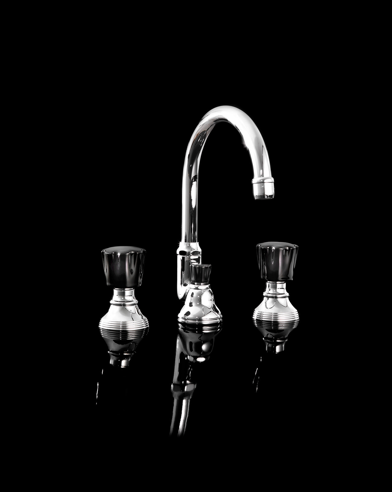 Black Morris 3 hole basin set