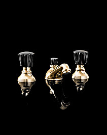 Black Morris 3 hole basin set