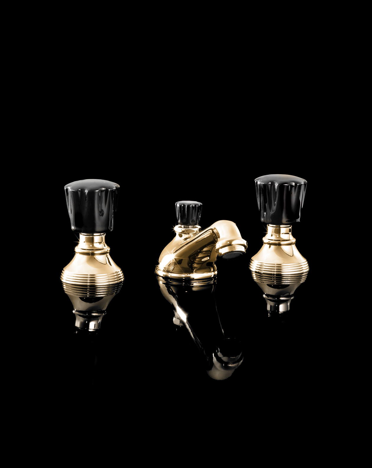 Black Morris 3 hole basin set