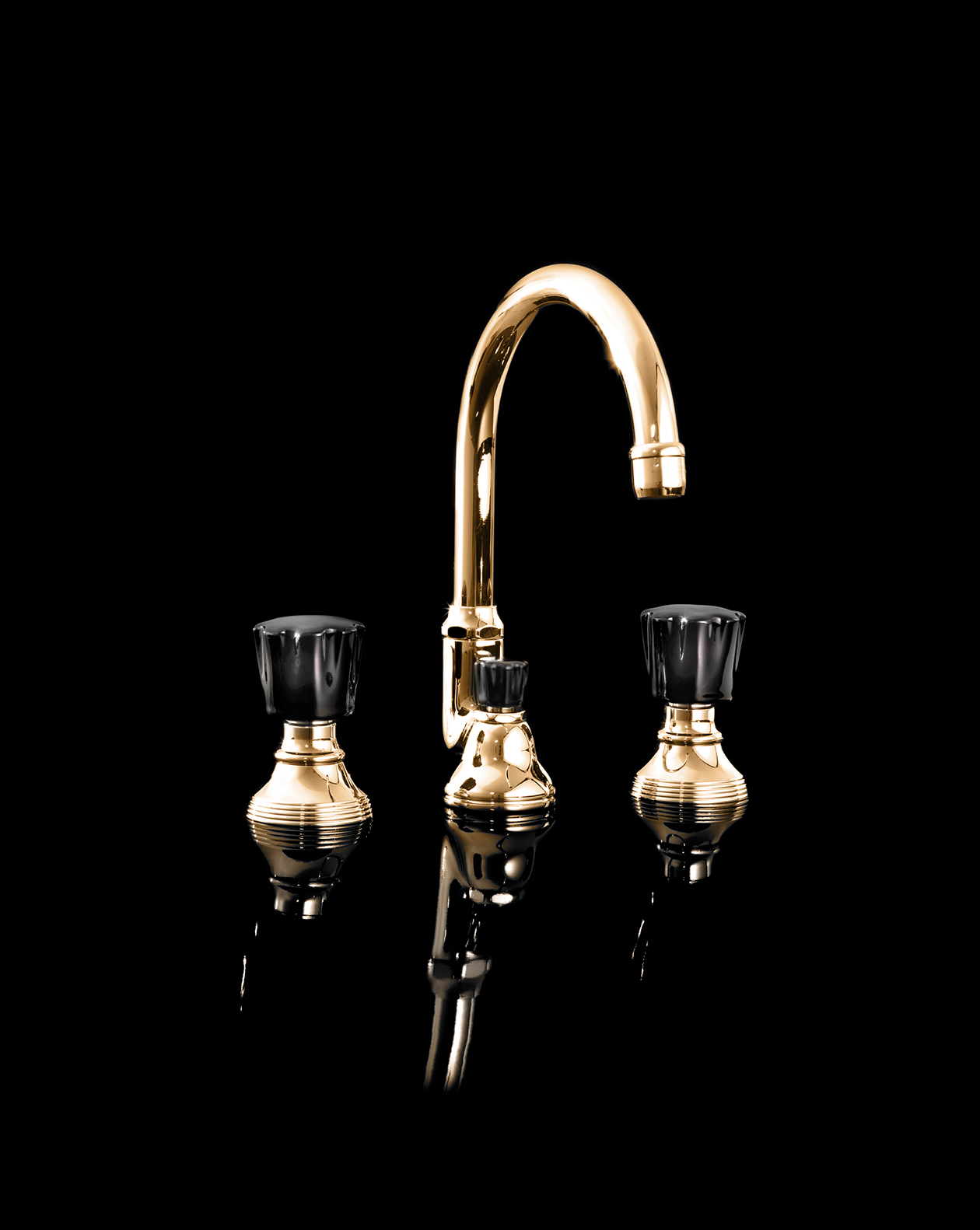 Black Morris 3 hole basin set