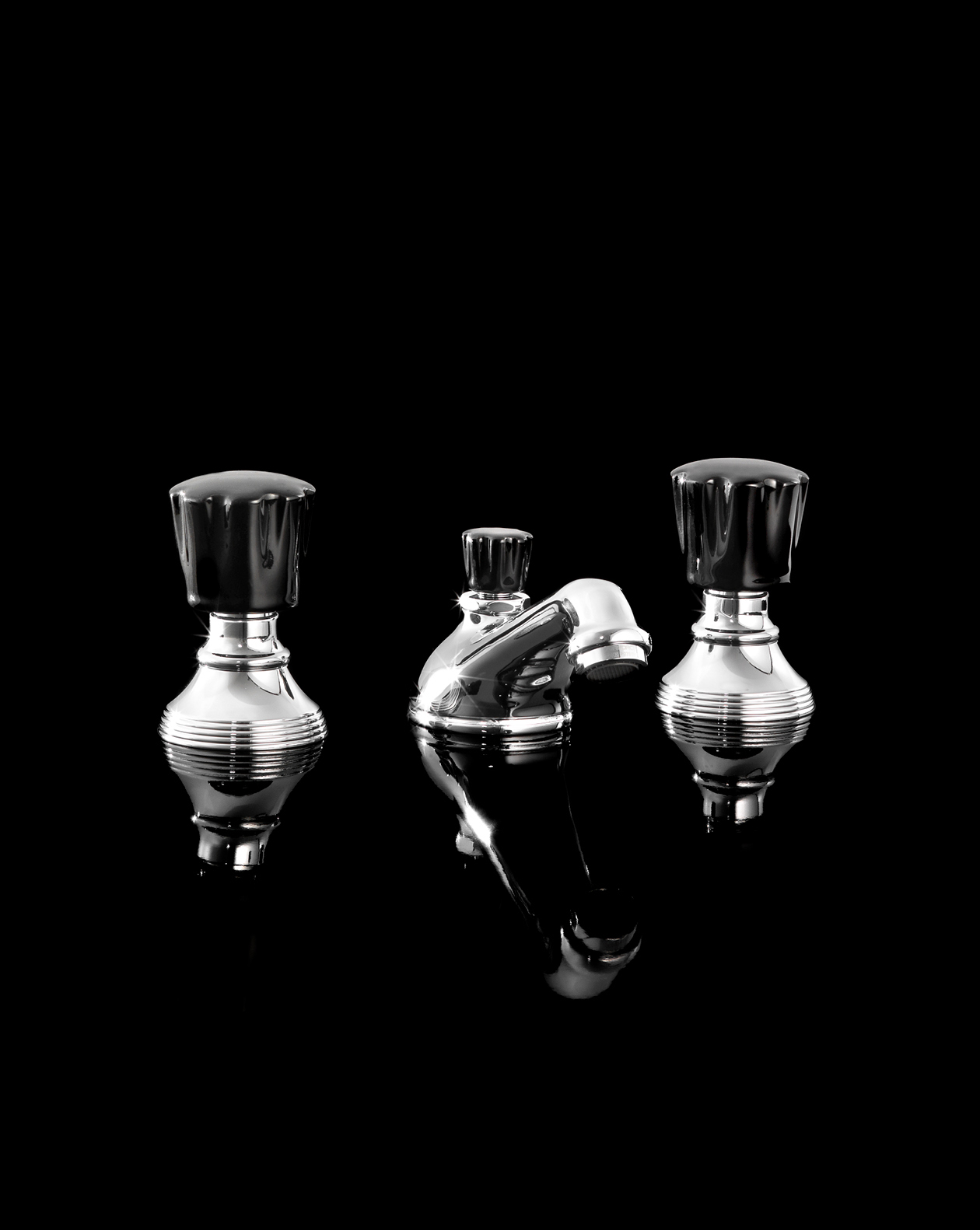 Black Morris 3 hole basin set