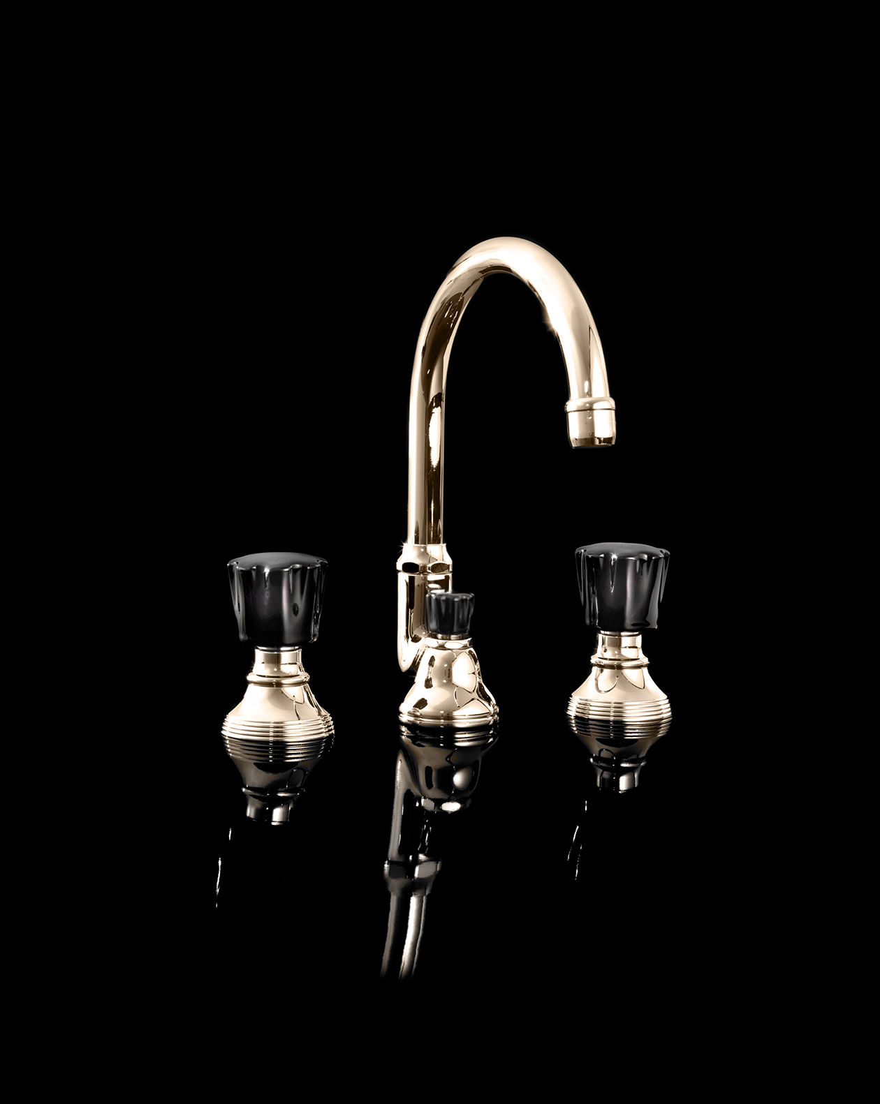 Black Morris 3 hole basin set