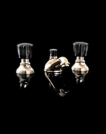 Black Morris 3 hole bidet set