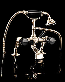 Black Morris bath and shower mixer deck mounted