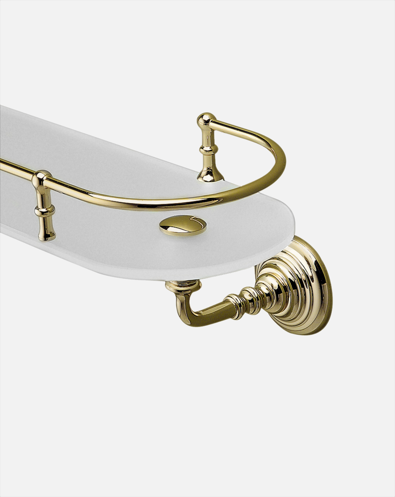 Chelsea towel rail with glass shelf